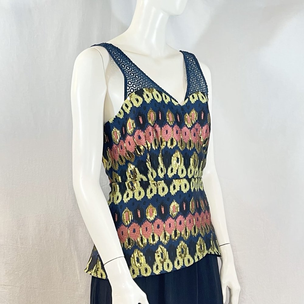 Peplum Top With Metallic Accent | Anthropologie (NWT) - Picture 5 of 7